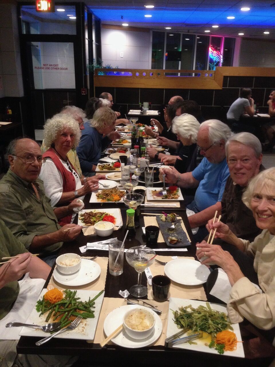 Diners at table